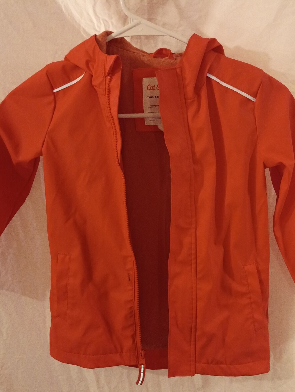 Cat & Jack Coral Hooded Rain Jacket Size 5T Unisex